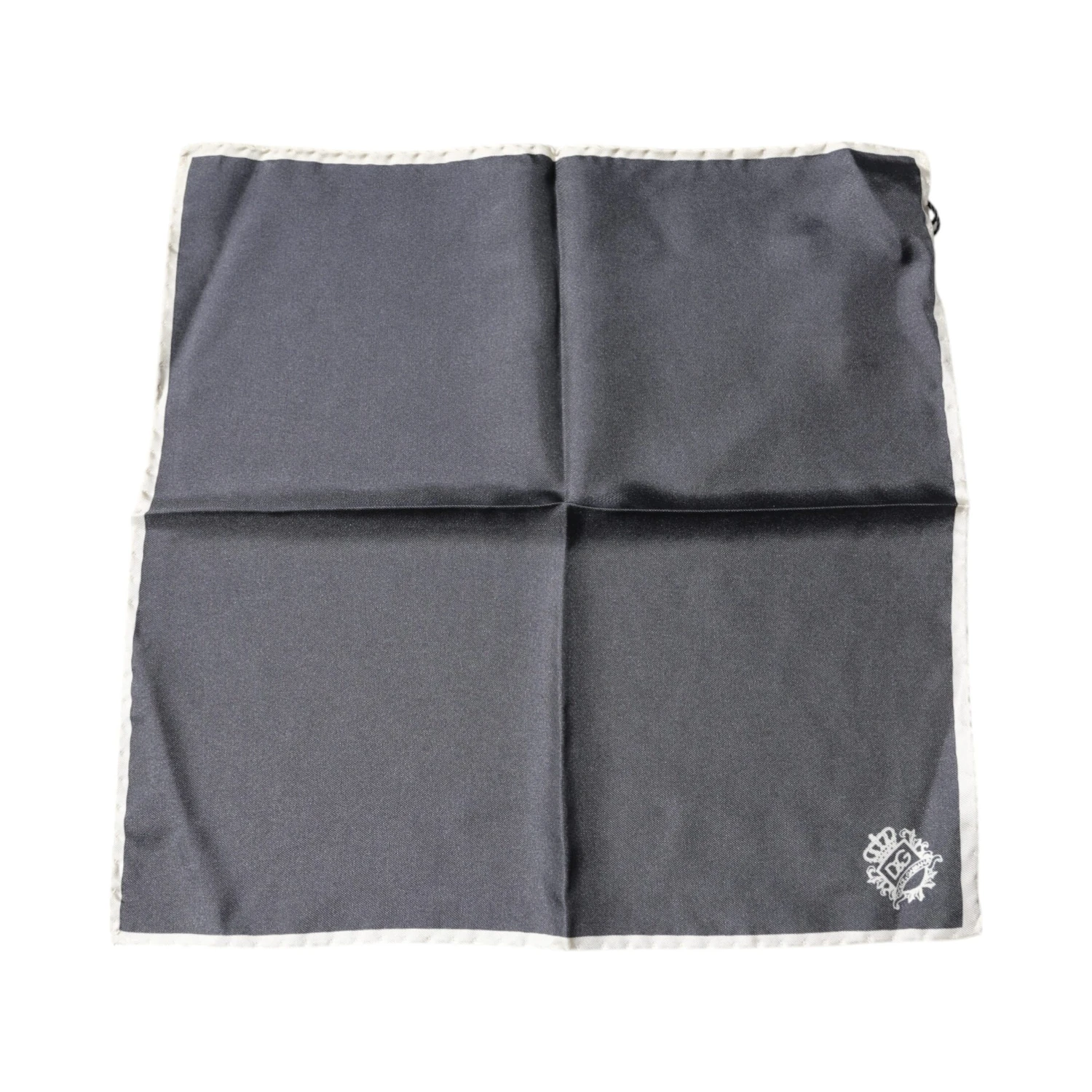 Gray Crown Logo Square Handkerchief Scarf