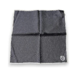 Gray Crown Logo Square Handkerchief Scarf