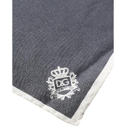 Gray Crown Logo Square Handkerchief Scarf