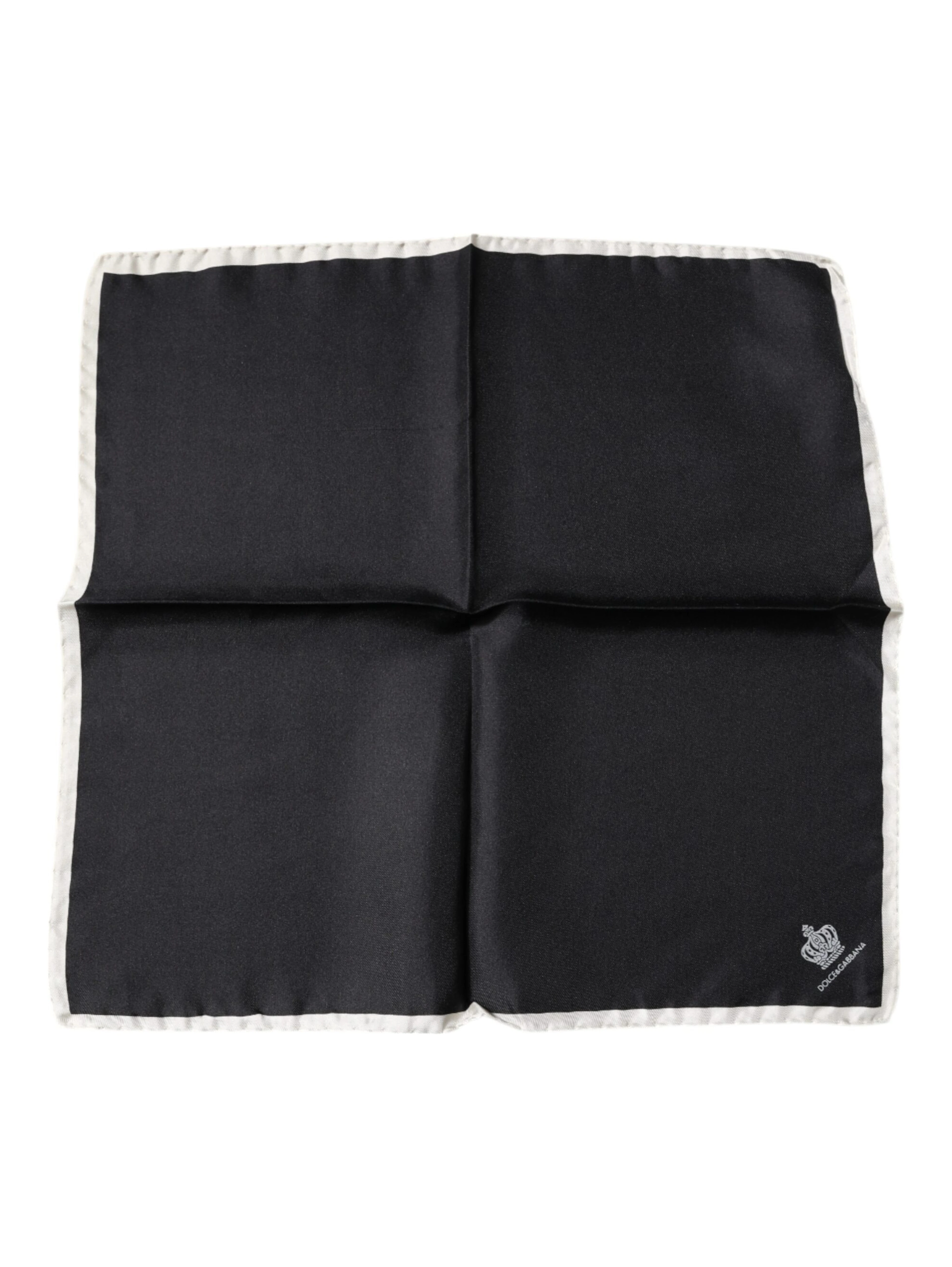Black Crown Logo Square Handkerchief Scarf
