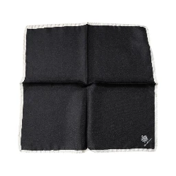 Black Crown Logo Square Handkerchief Scarf