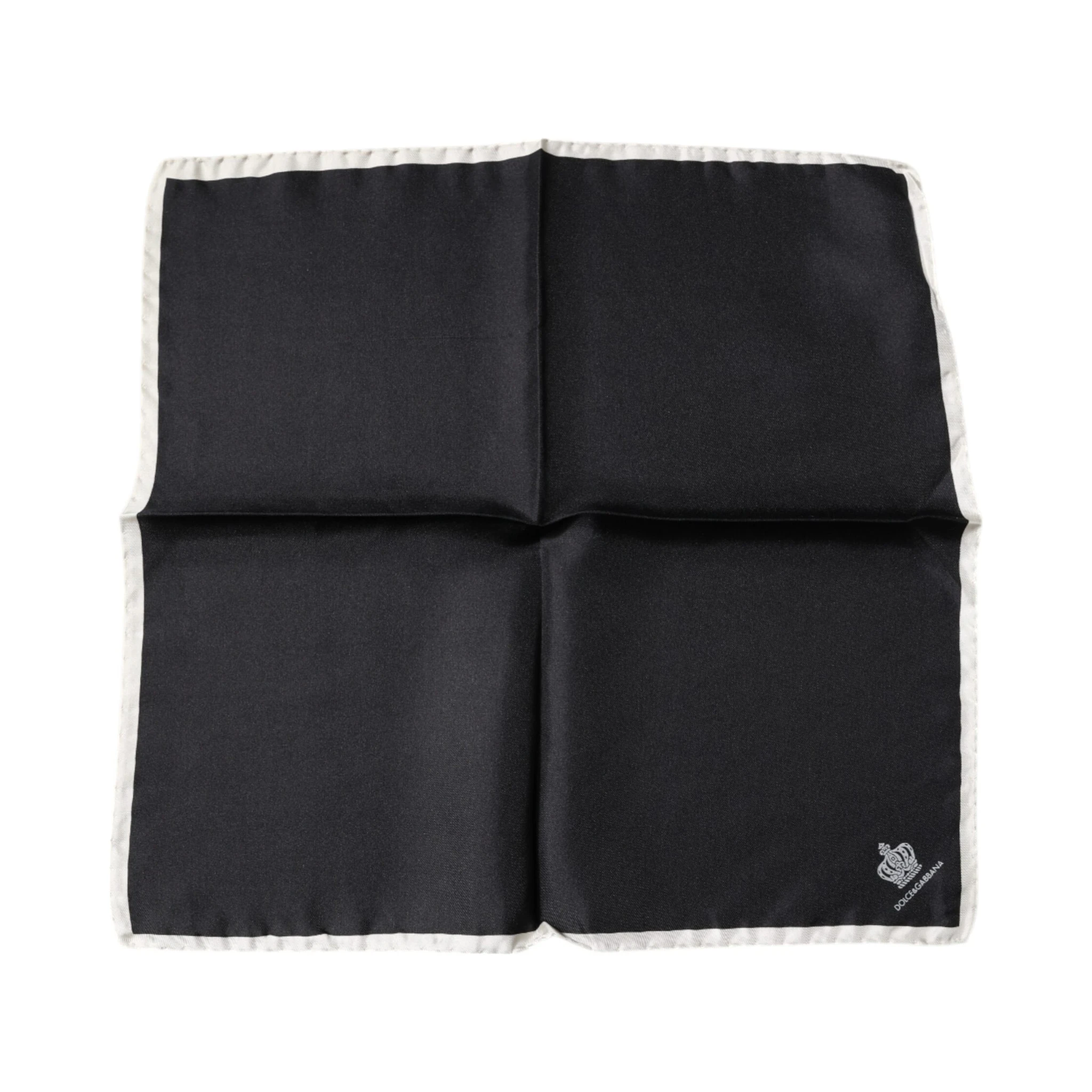 Black Crown Logo Square Handkerchief Scarf