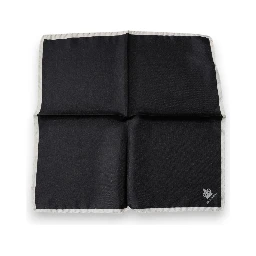 Black Crown Logo Square Handkerchief Scarf