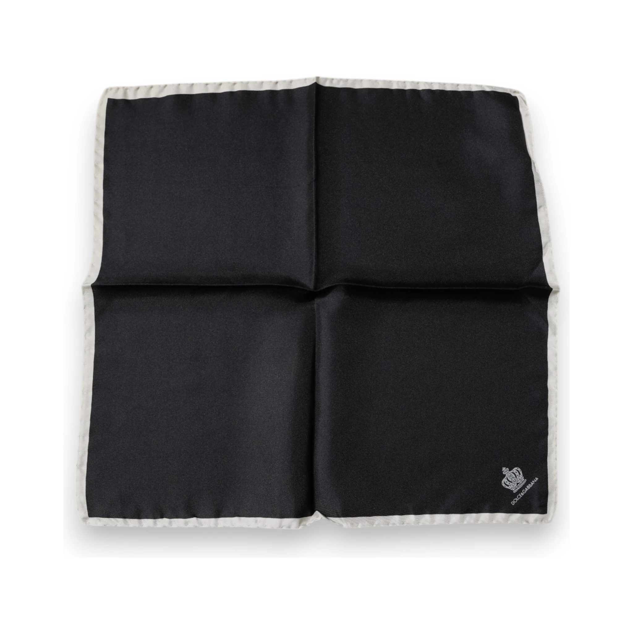 Black Crown Logo Square Handkerchief Scarf