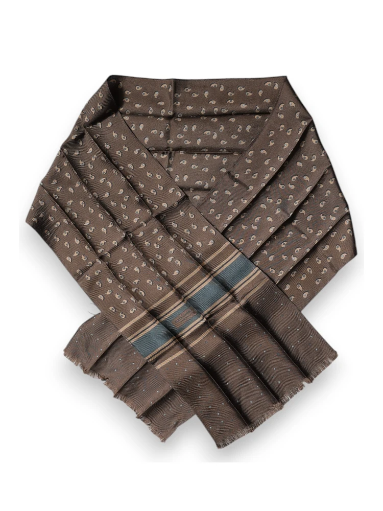 Brown Fantasy Silk Neck Wrap Shawl Scarf