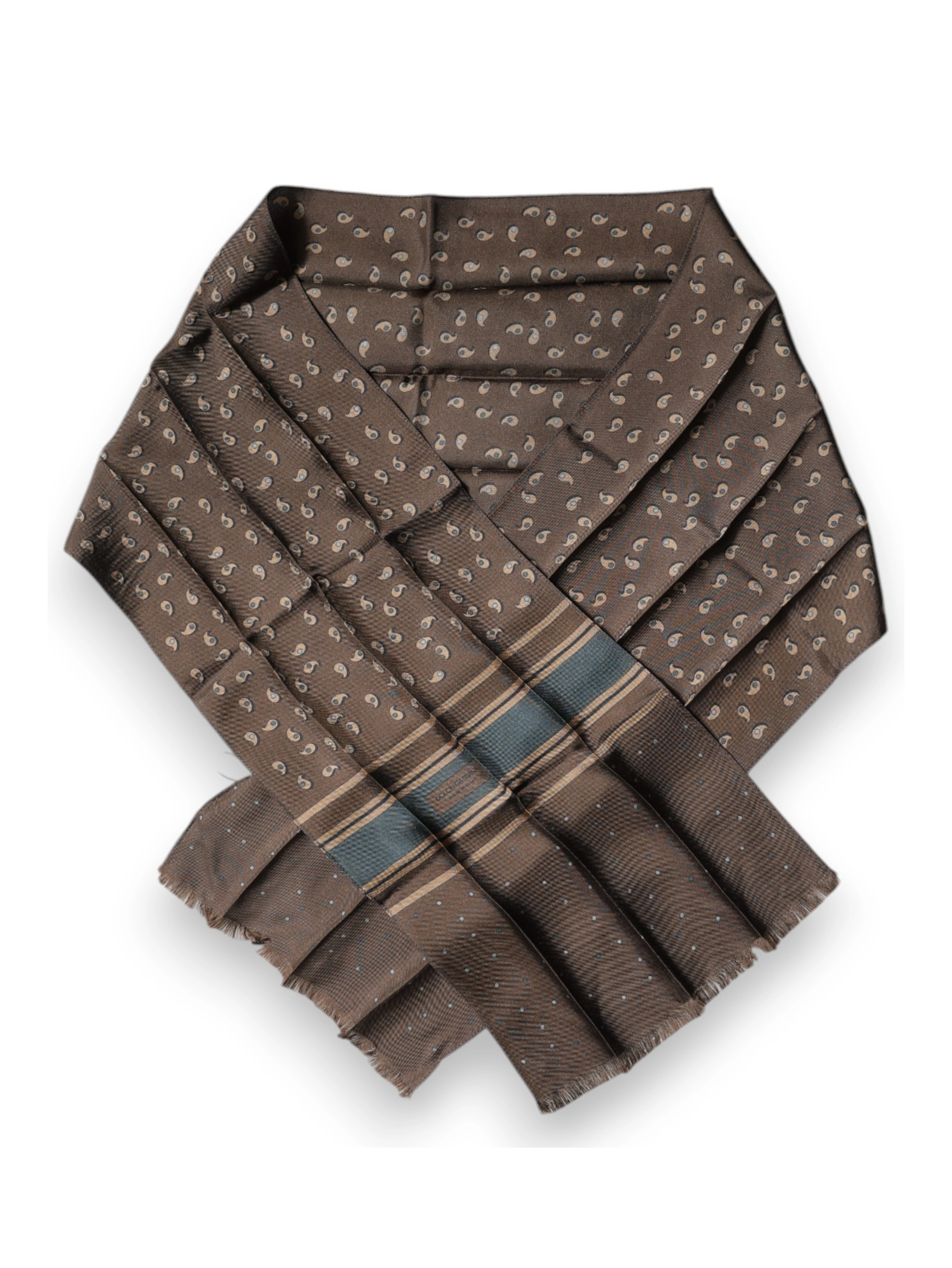 Brown Fantasy Silk Neck Wrap Shawl Scarf