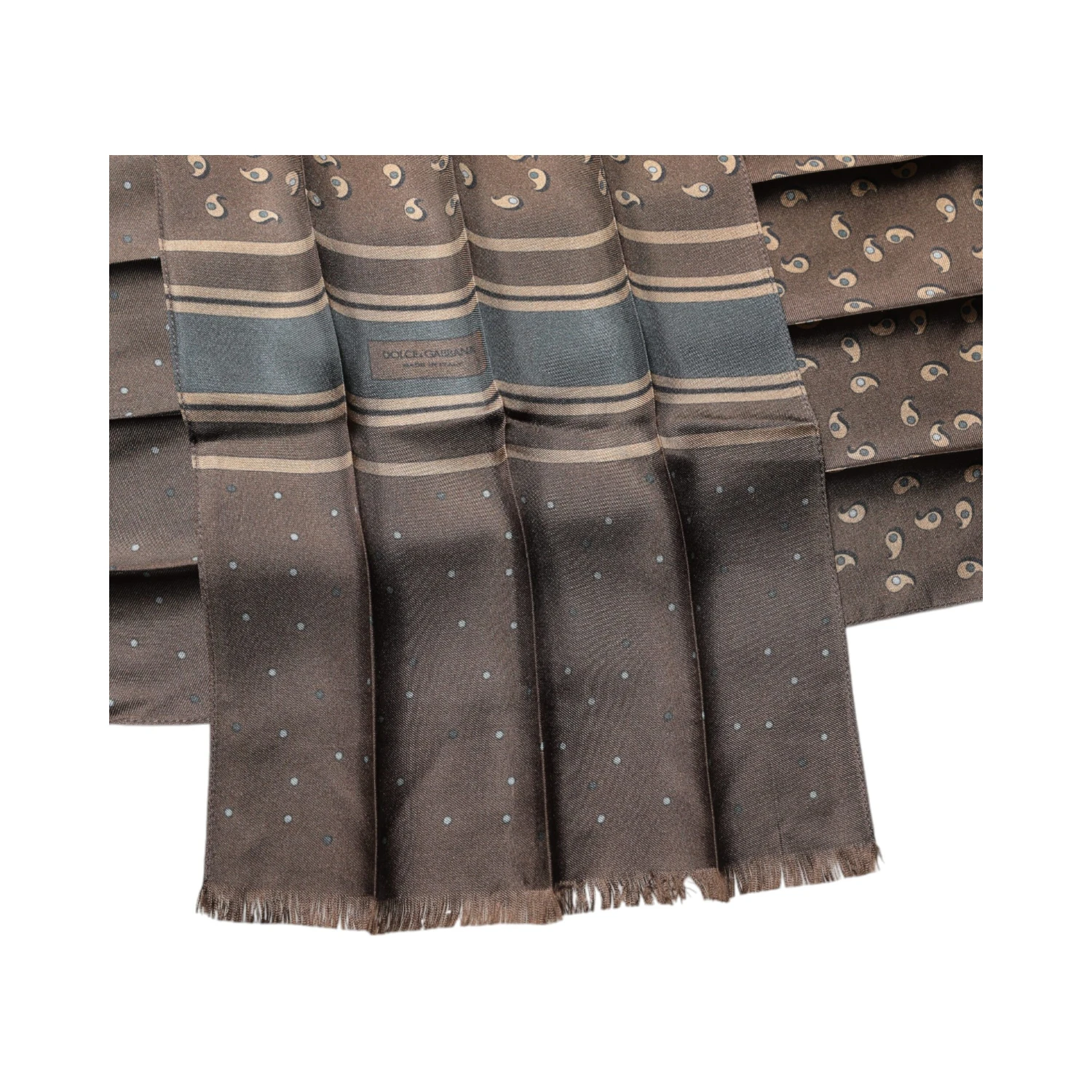Brown Fantasy Silk Neck Wrap Shawl Scarf