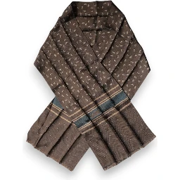 Brown Fantasy Silk Neck Wrap Shawl Scarf