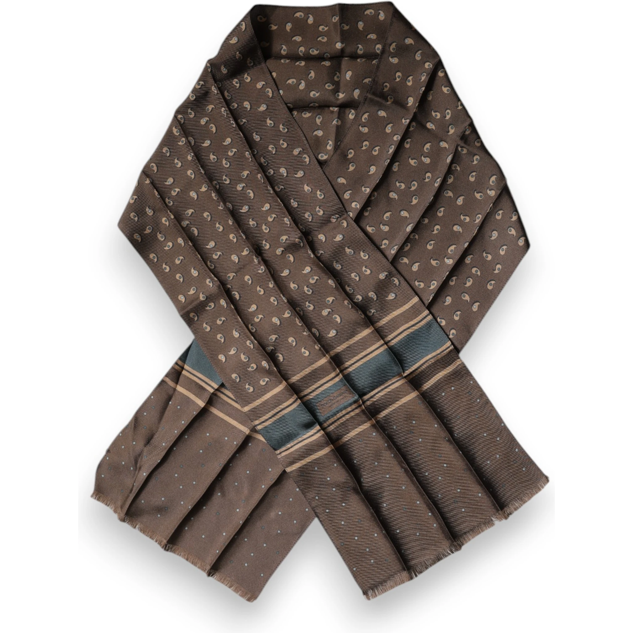 Brown Fantasy Silk Neck Wrap Shawl Scarf