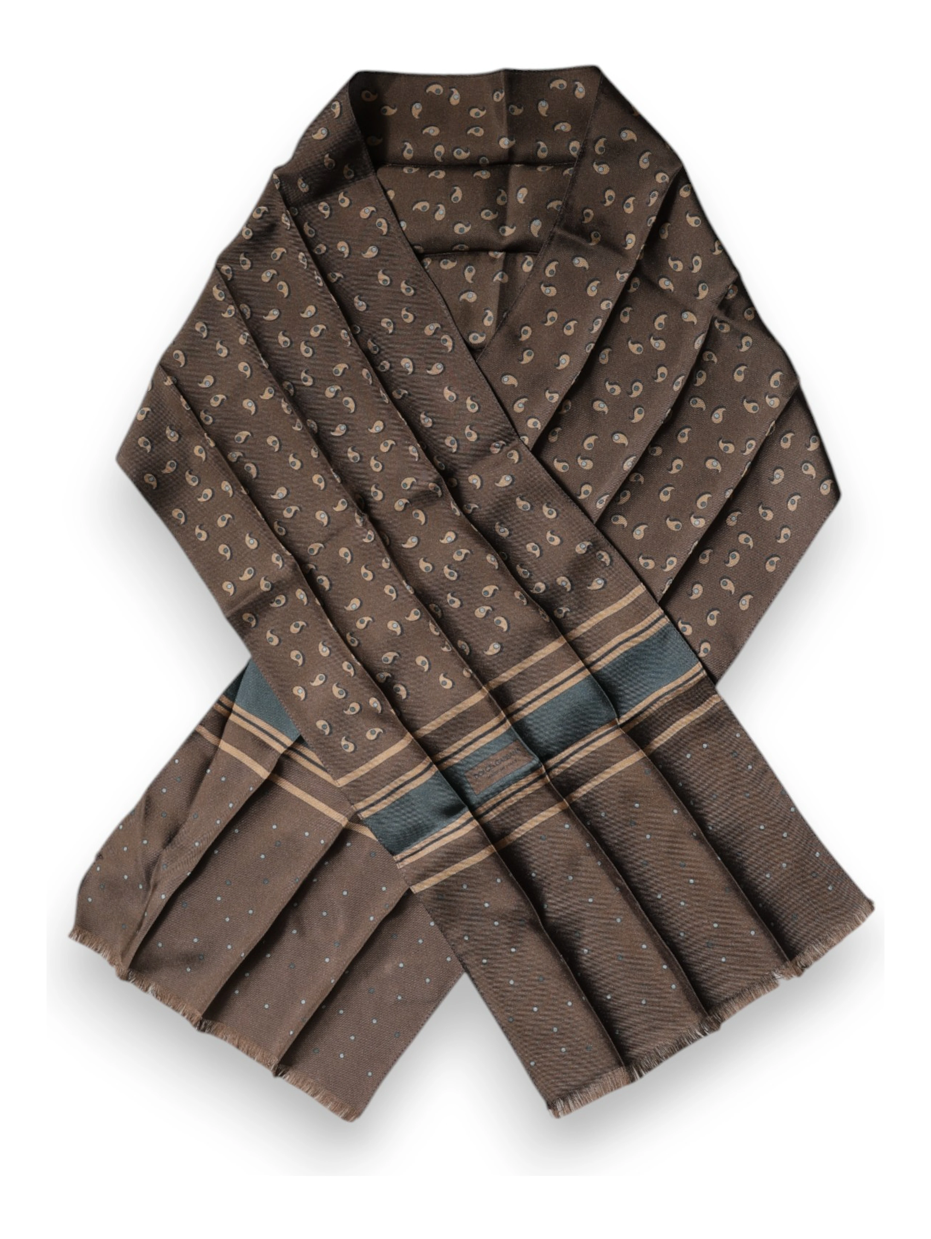 Brown Fantasy Silk Neck Wrap Shawl Scarf