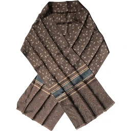 Brown Fantasy Silk Neck Wrap Shawl Scarf