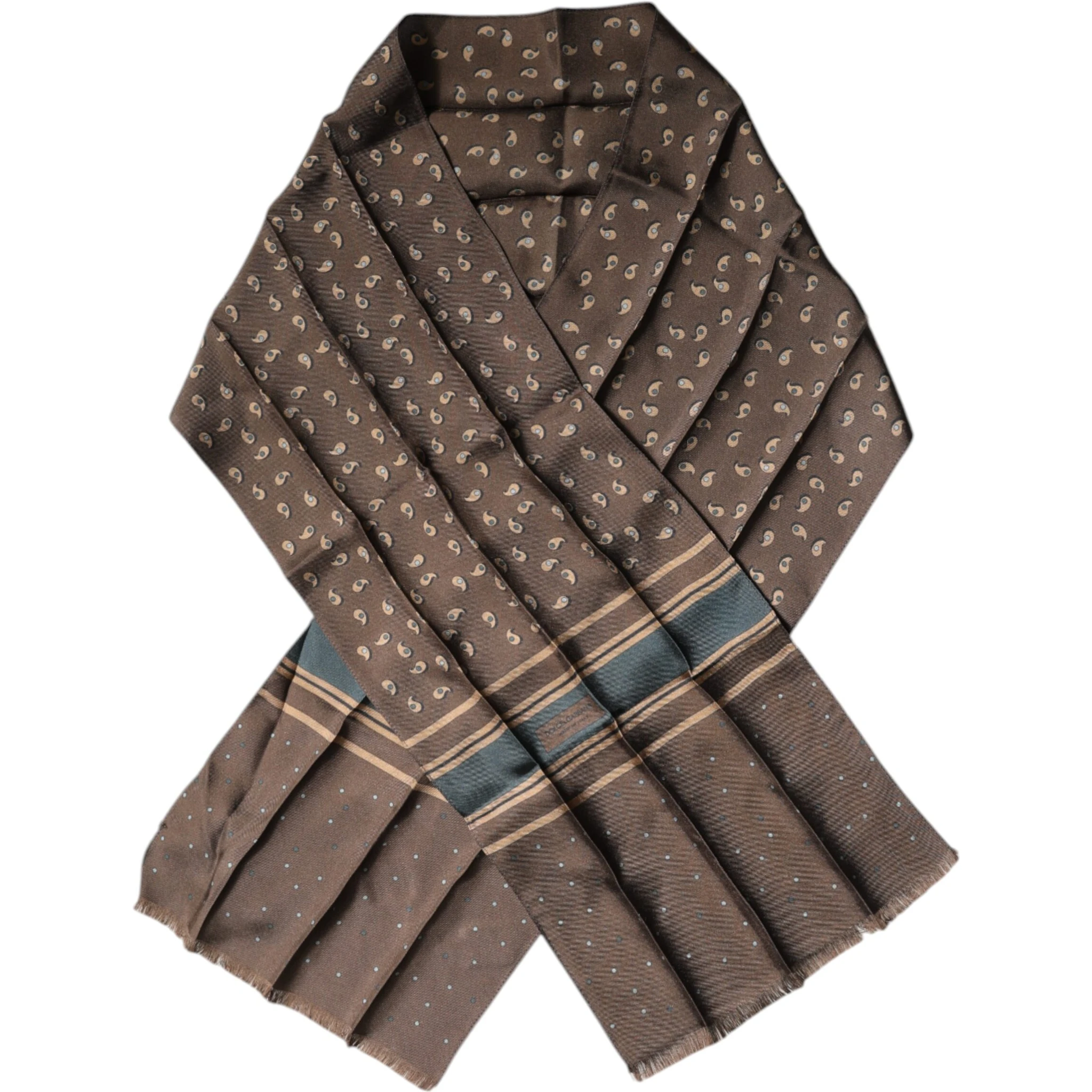 Brown Fantasy Silk Neck Wrap Shawl Scarf