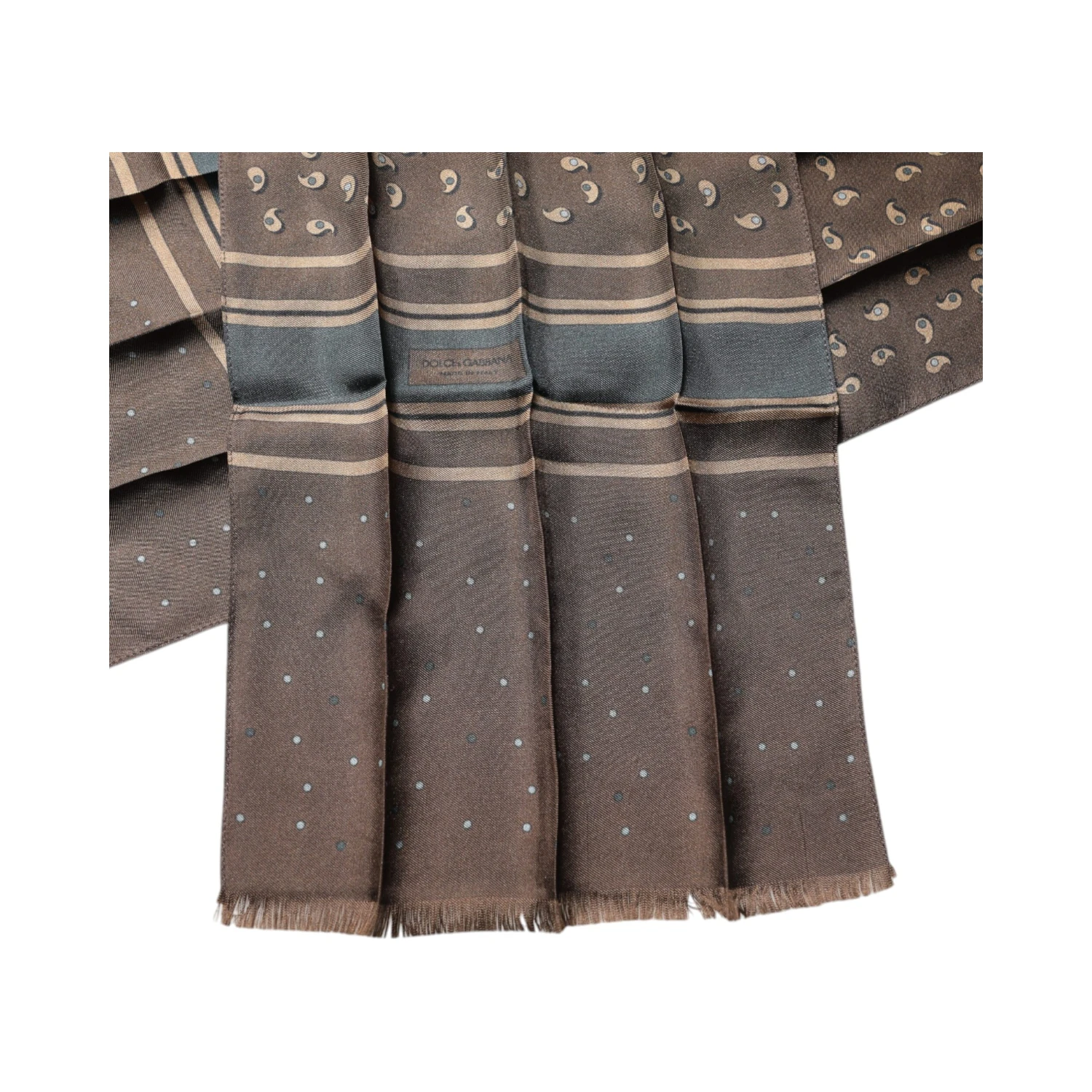 Brown Fantasy Silk Neck Wrap Shawl Scarf