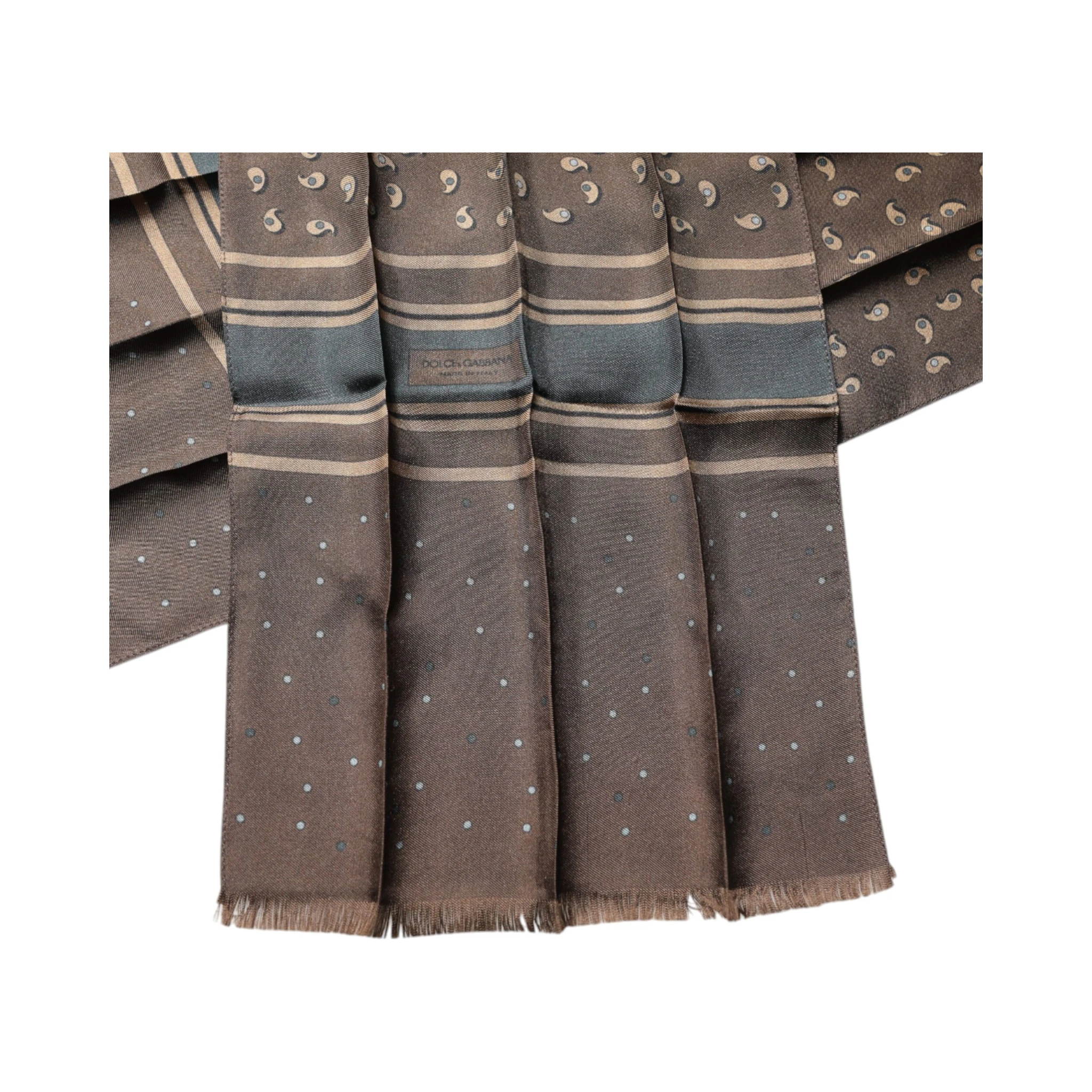 Brown Fantasy Silk Neck Wrap Shawl Scarf