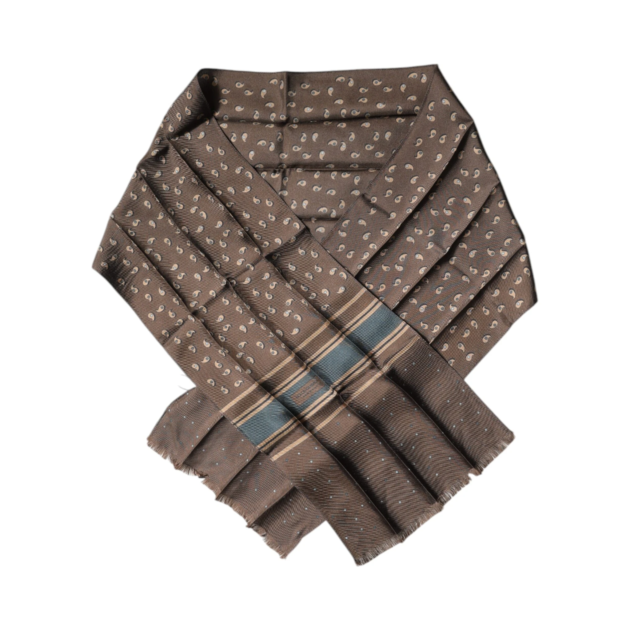 Brown Fantasy Silk Neck Wrap Shawl Scarf