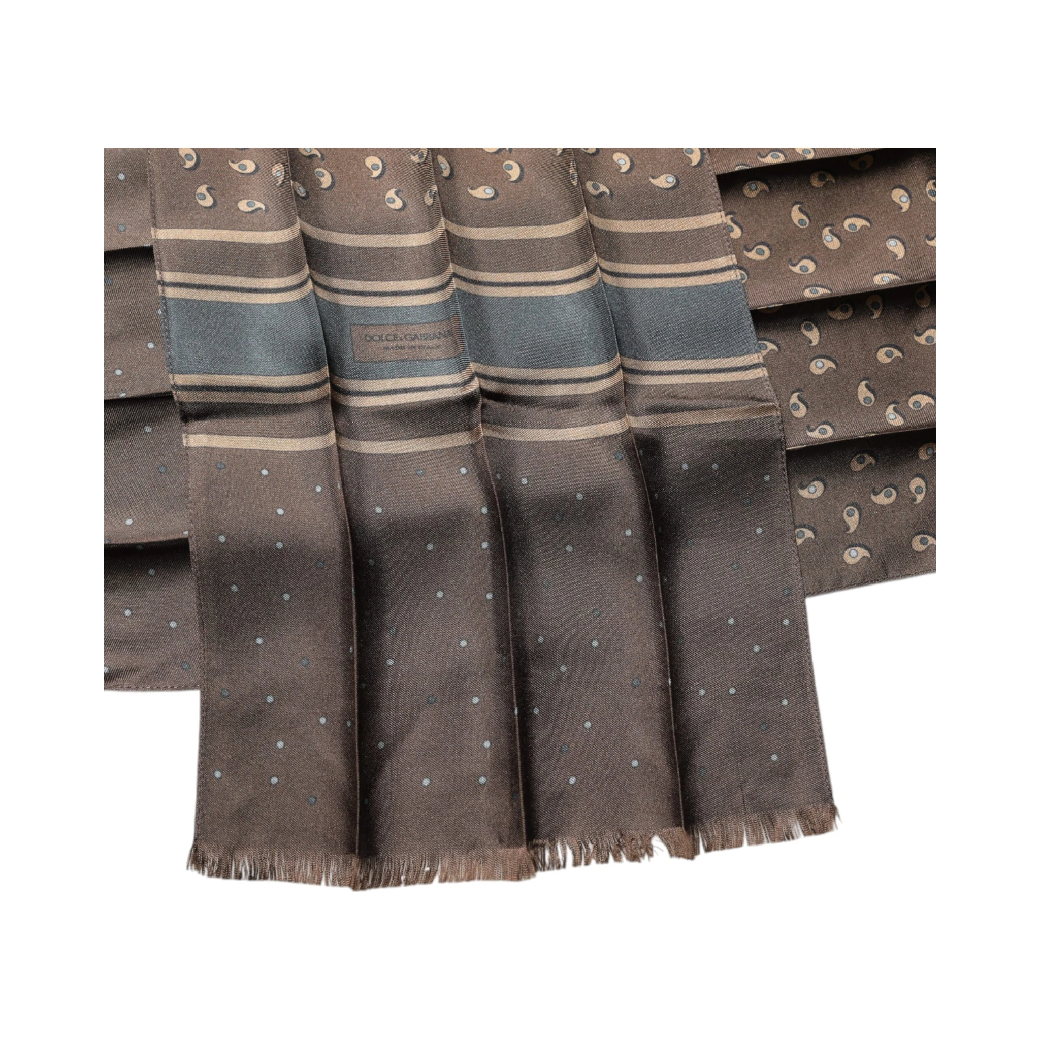 Brown Fantasy Silk Neck Wrap Shawl Scarf