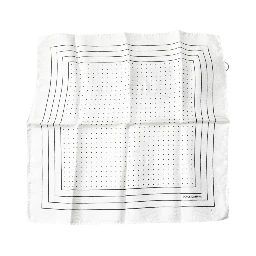 White Polka Dots Square Handkerchief Scarf