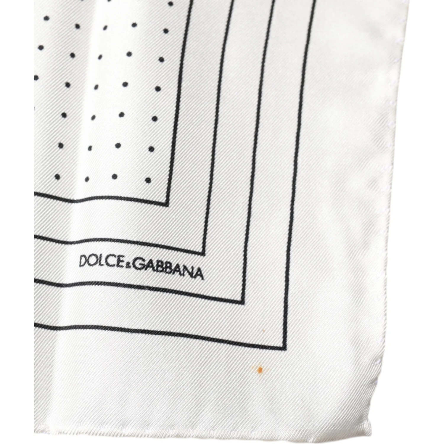 White Polka Dots Square Handkerchief Scarf