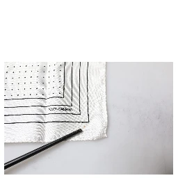 White Polka Dots Square Handkerchief Scarf