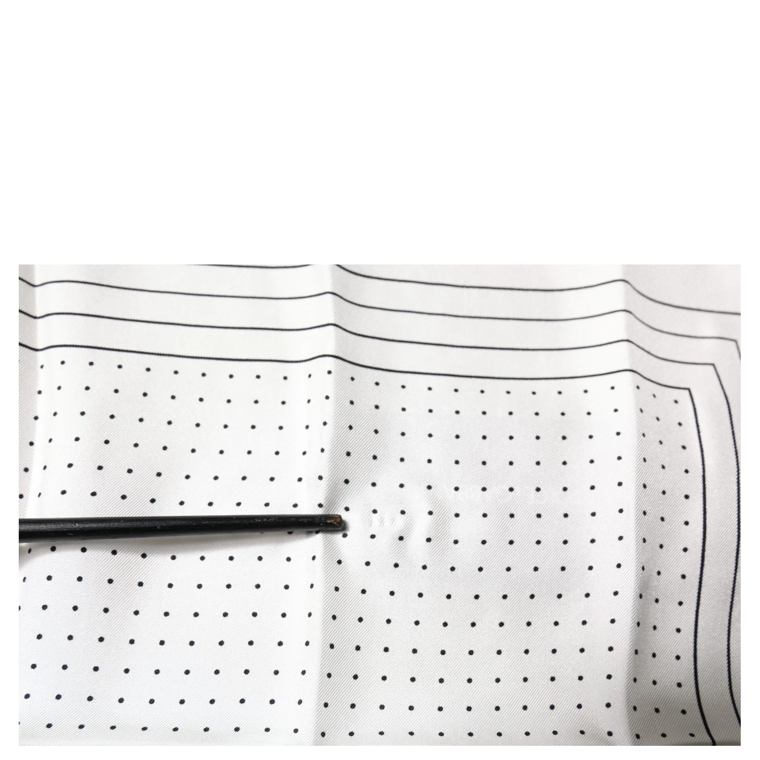 White Polka Dots Square Handkerchief Scarf