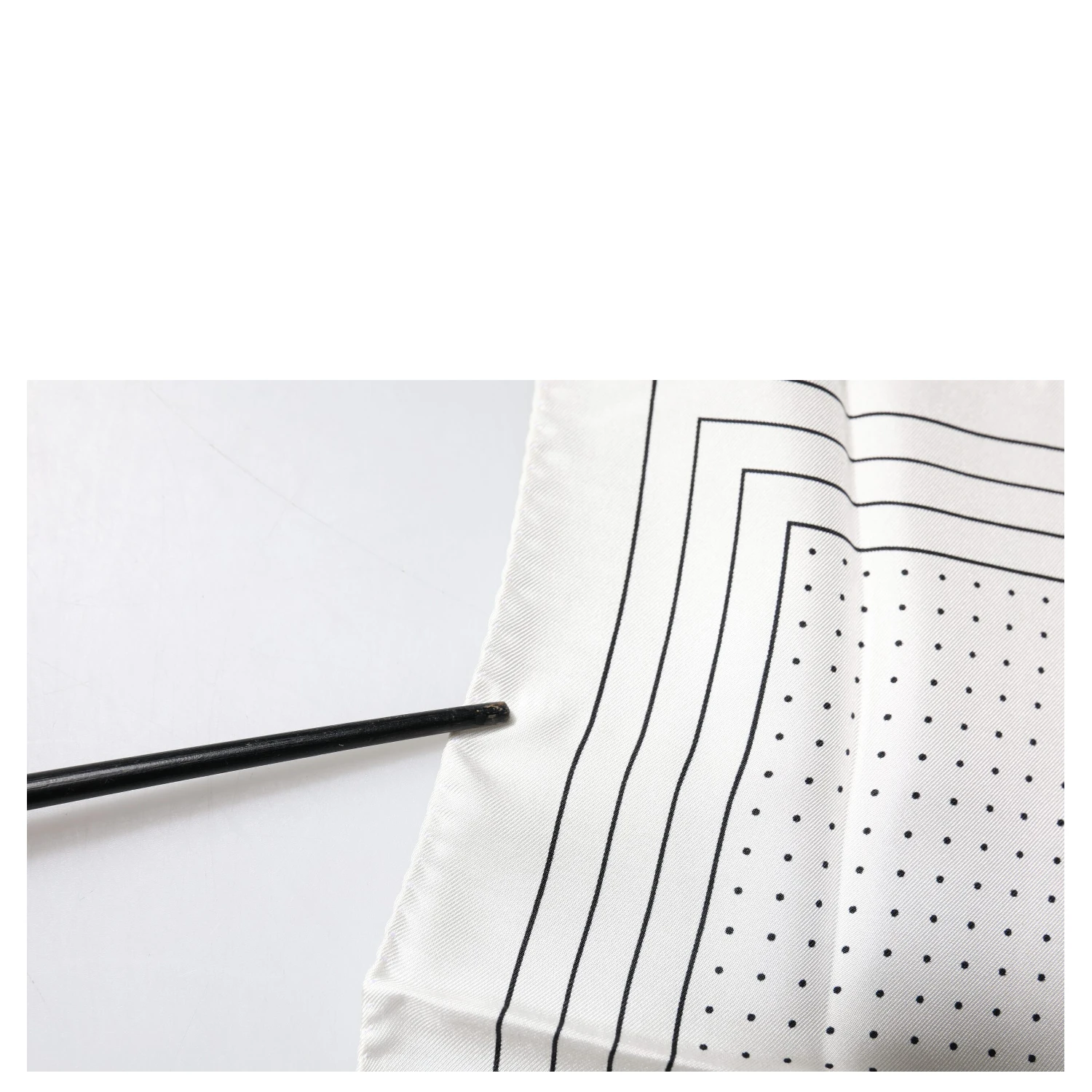 White Polka Dots Square Handkerchief Scarf