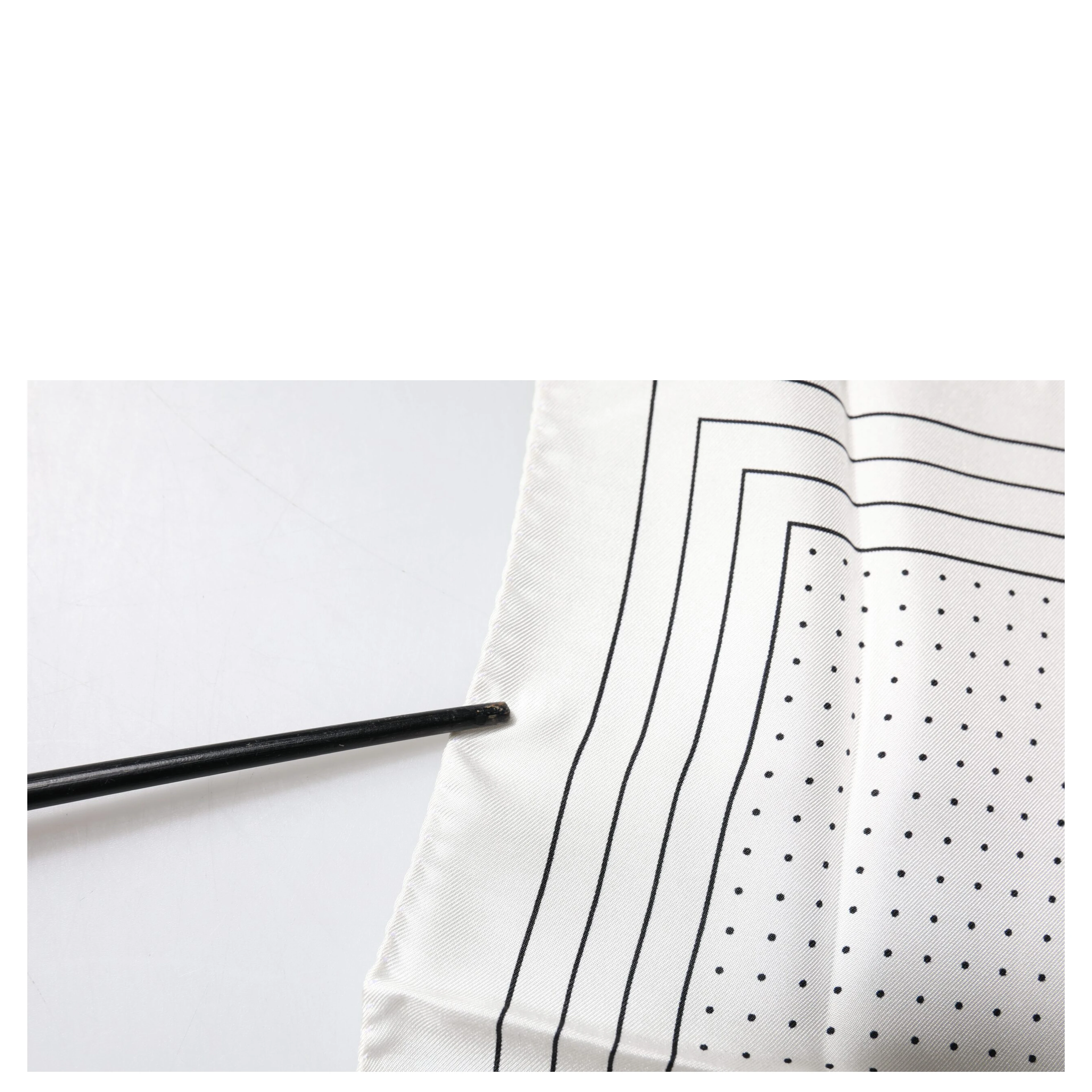 White Polka Dots Square Handkerchief Scarf