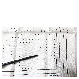 White Polka Dots Square Handkerchief Scarf