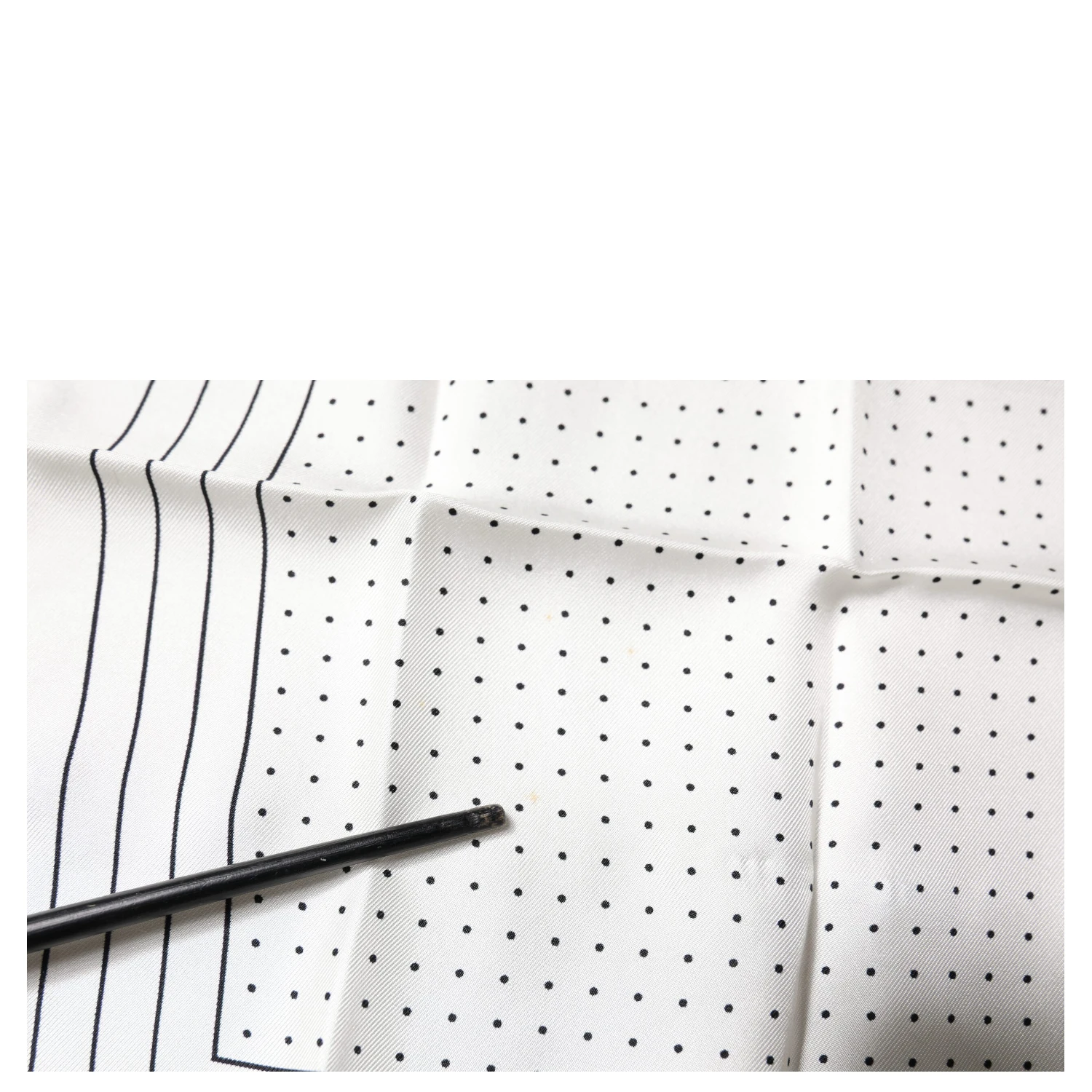White Polka Dots Square Handkerchief Scarf