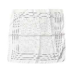 White Polka Dots Square Handkerchief Scarf