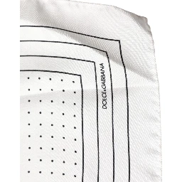 White Polka Dots Square Handkerchief Scarf