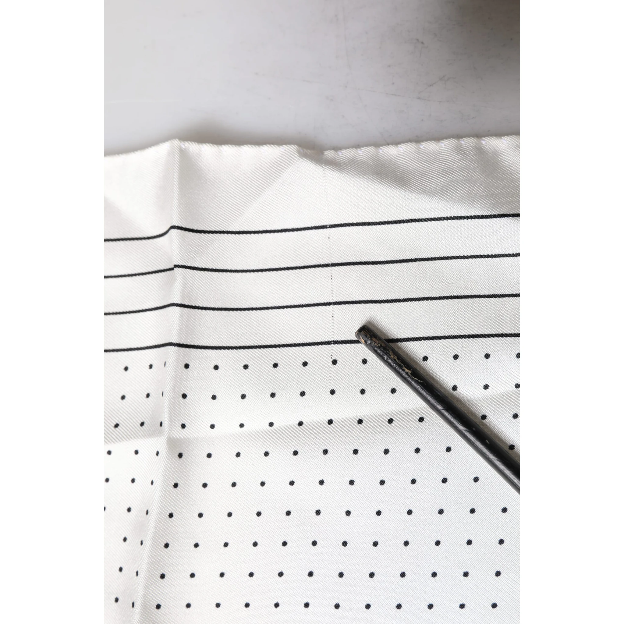 White Polka Dots Square Handkerchief Scarf