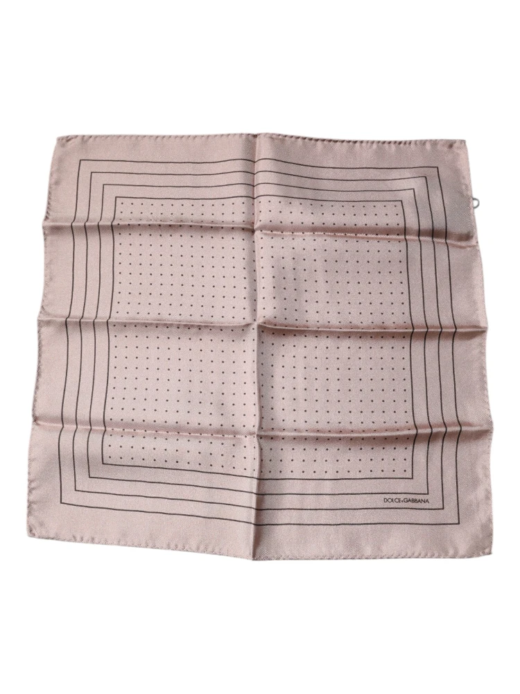 Pink Polka Dots Square Handkerchief Scarf