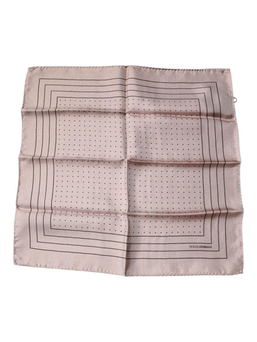 Pink Polka Dots Square Handkerchief Scarf