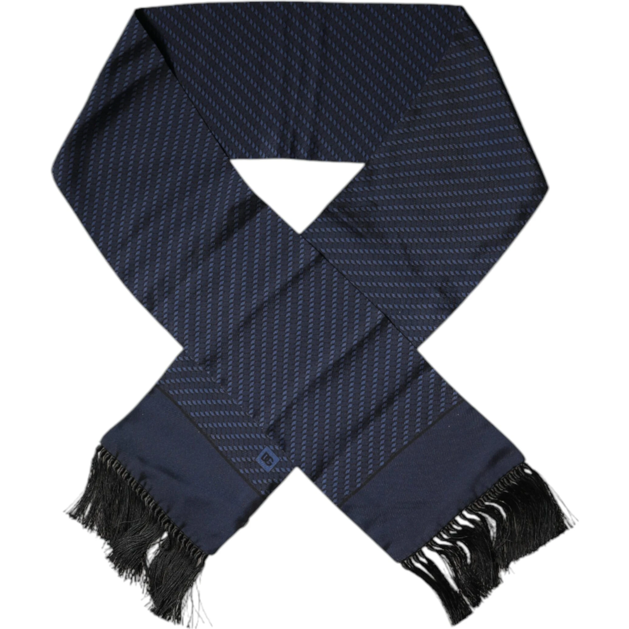 Dark Blue Fantasy Fringes Neck Wrap Scarf