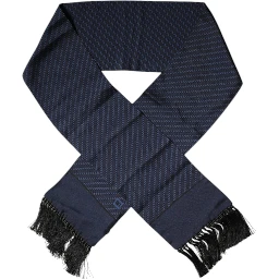 Dark Blue Fantasy Fringes Neck Wrap Scarf