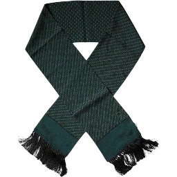 Dark Green Fantasy Fringes Neck Wrap Scarf