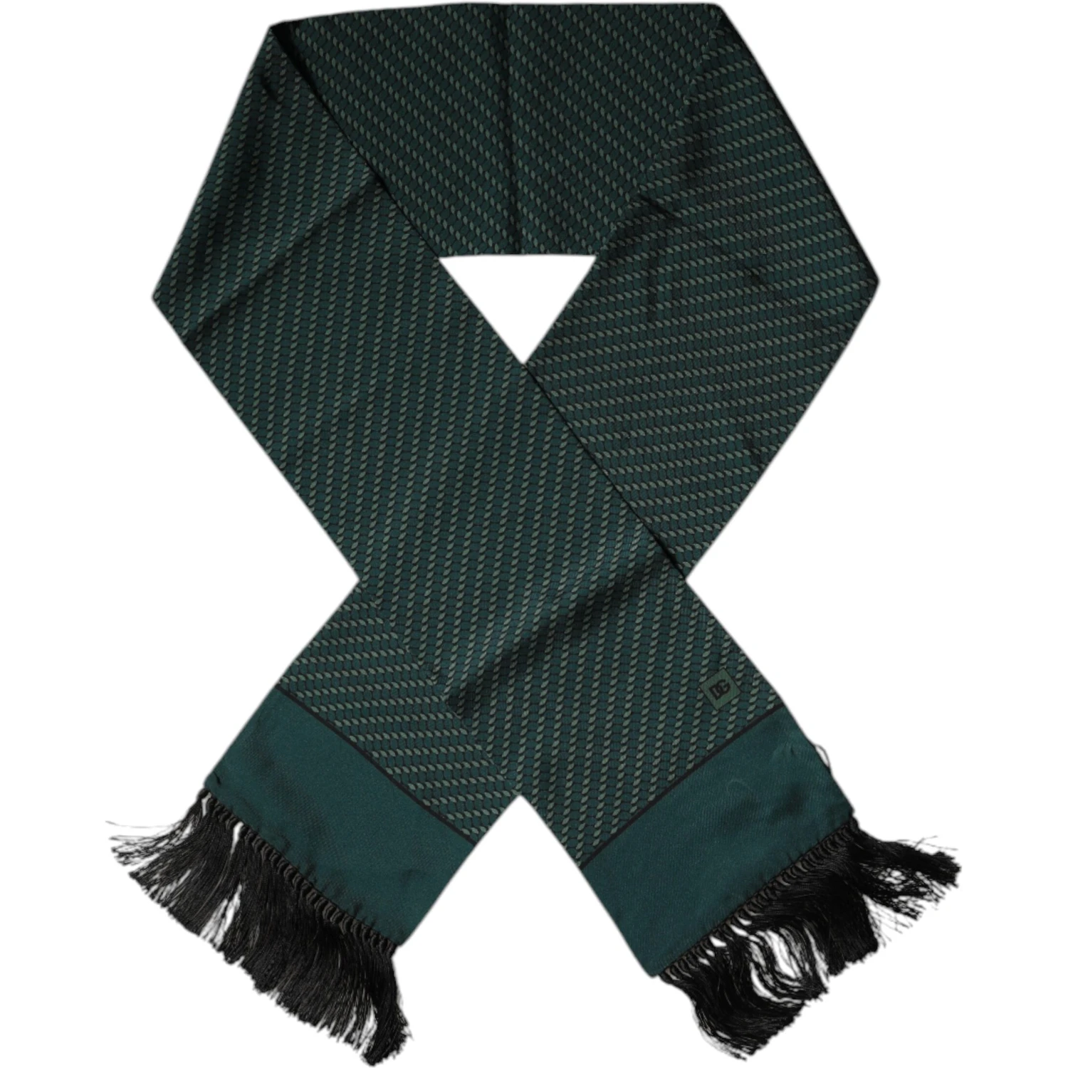 Dark Green Fantasy Fringes Neck Wrap Scarf