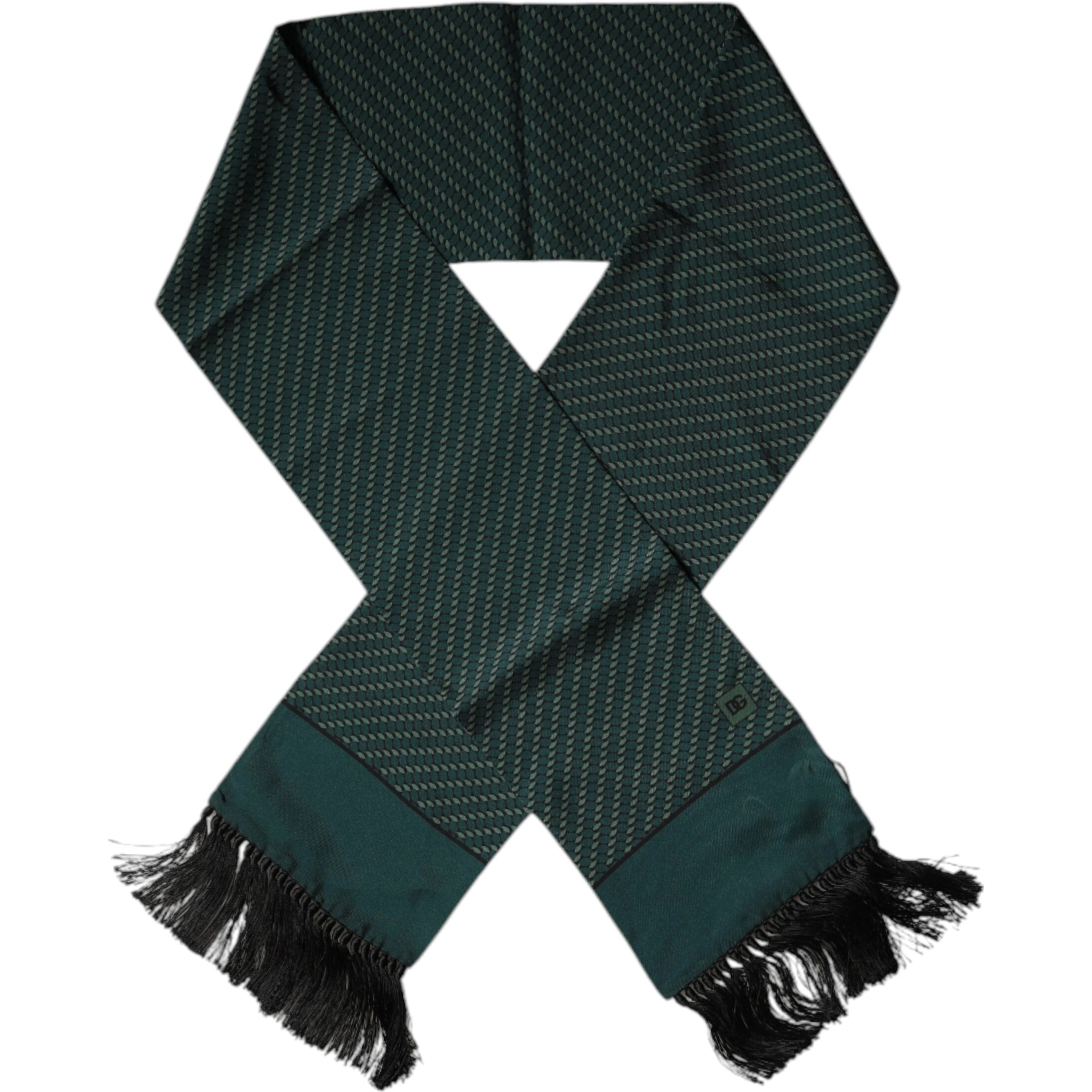 Dark Green Fantasy Fringes Neck Wrap Scarf