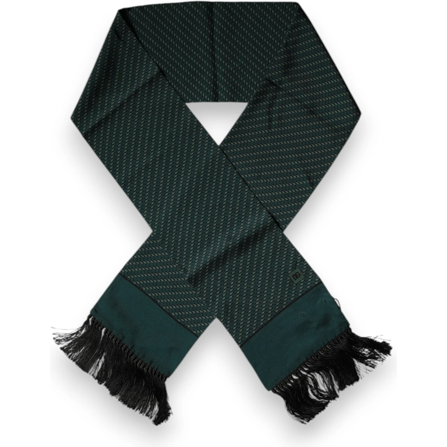 Dark Green Fantasy Fringes Neck Wrap Scarf