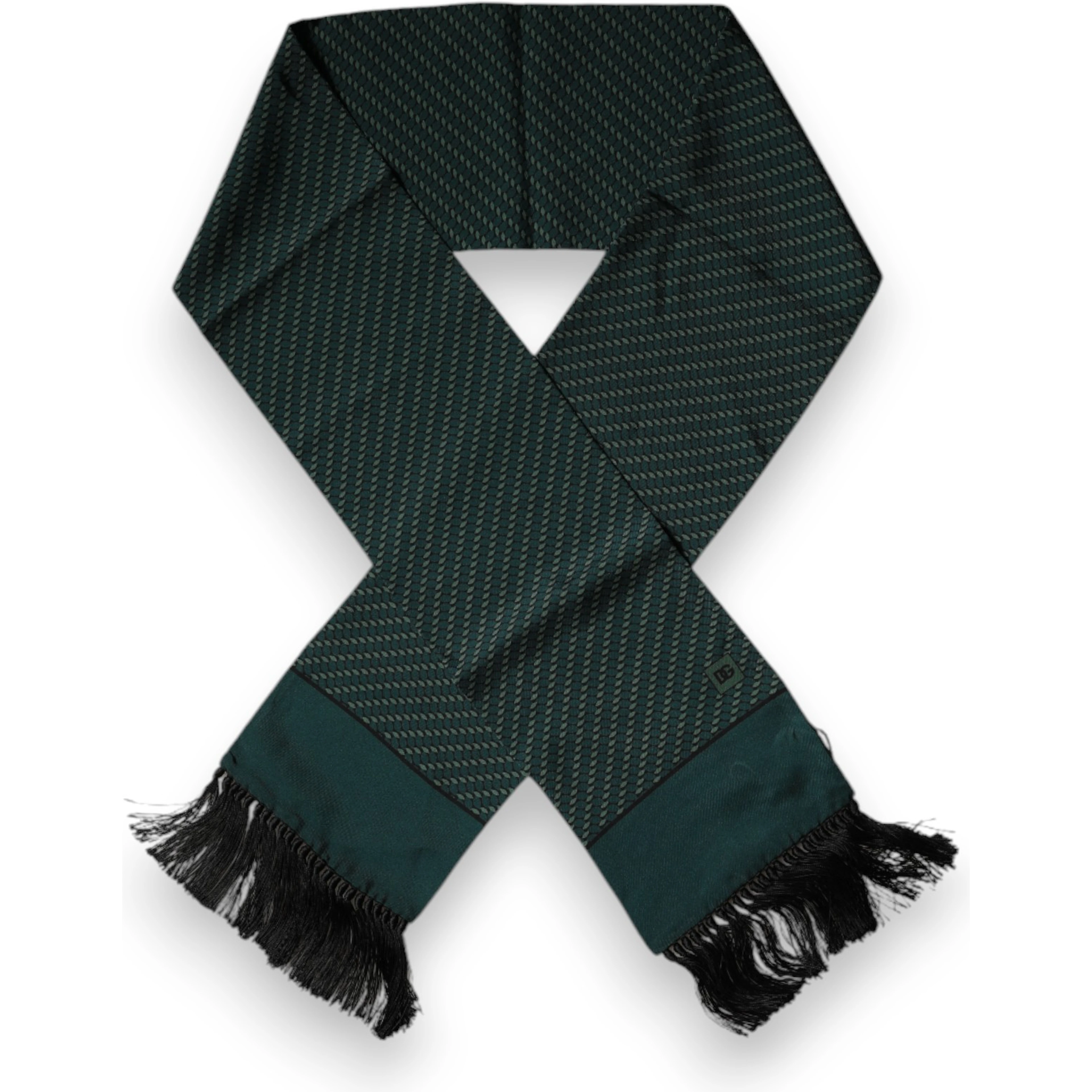 Dark Green Fantasy Fringes Neck Wrap Scarf