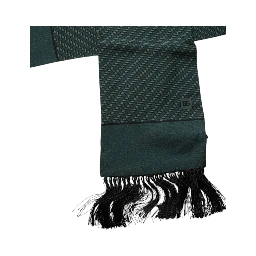 Dark Green Fantasy Fringes Neck Wrap Scarf