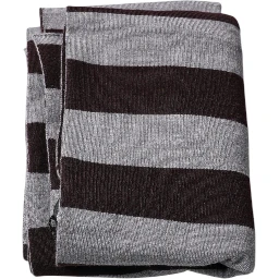 Black Gray Stripes Wool Neck Wrap Scarf