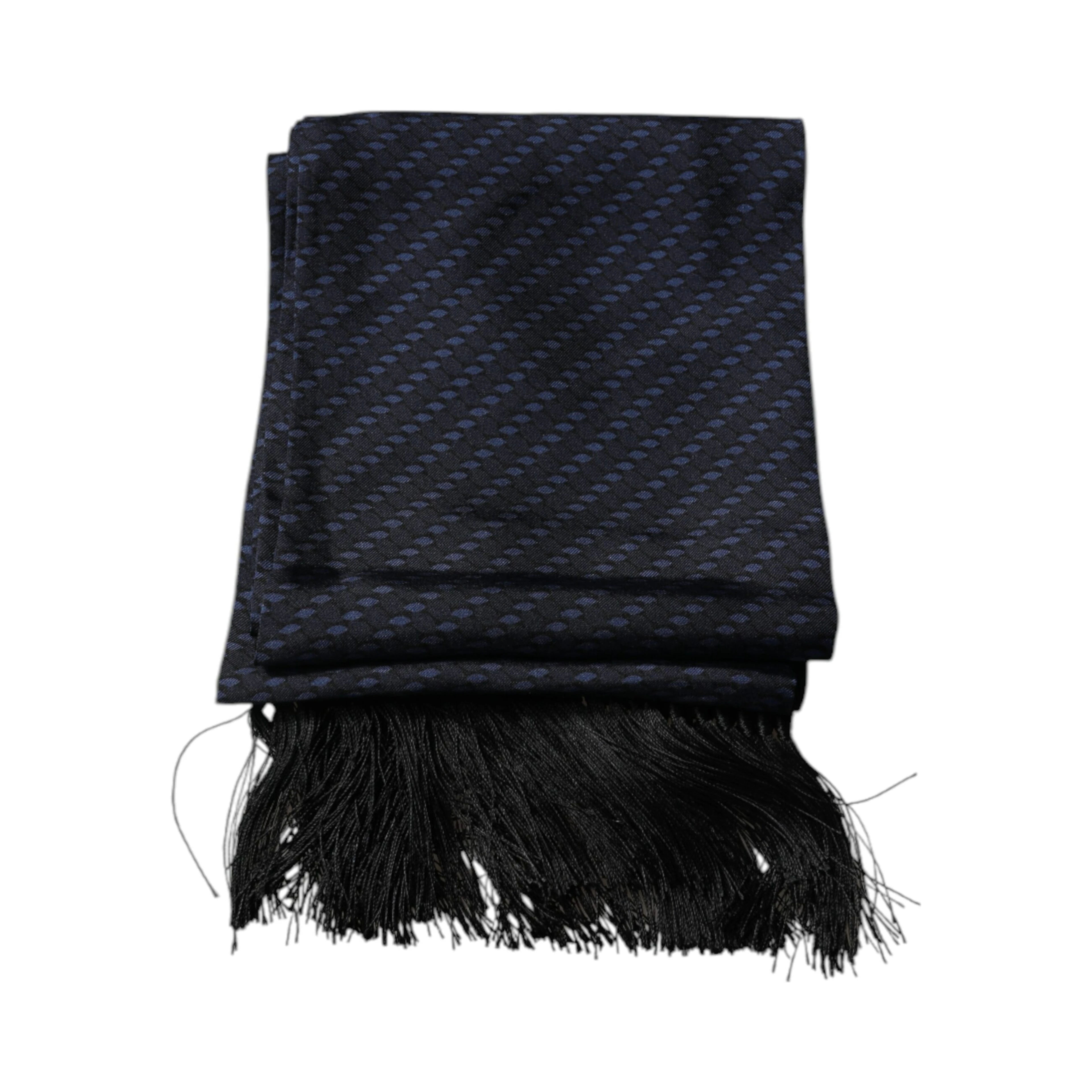 Dark Blue Fantasy Fringes Neck Wrap Scarf