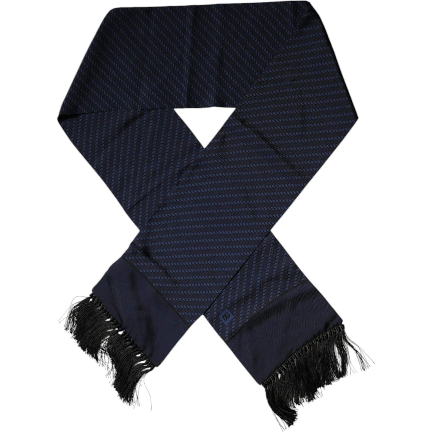 Dark Blue Fantasy Fringes Neck Wrap Scarf