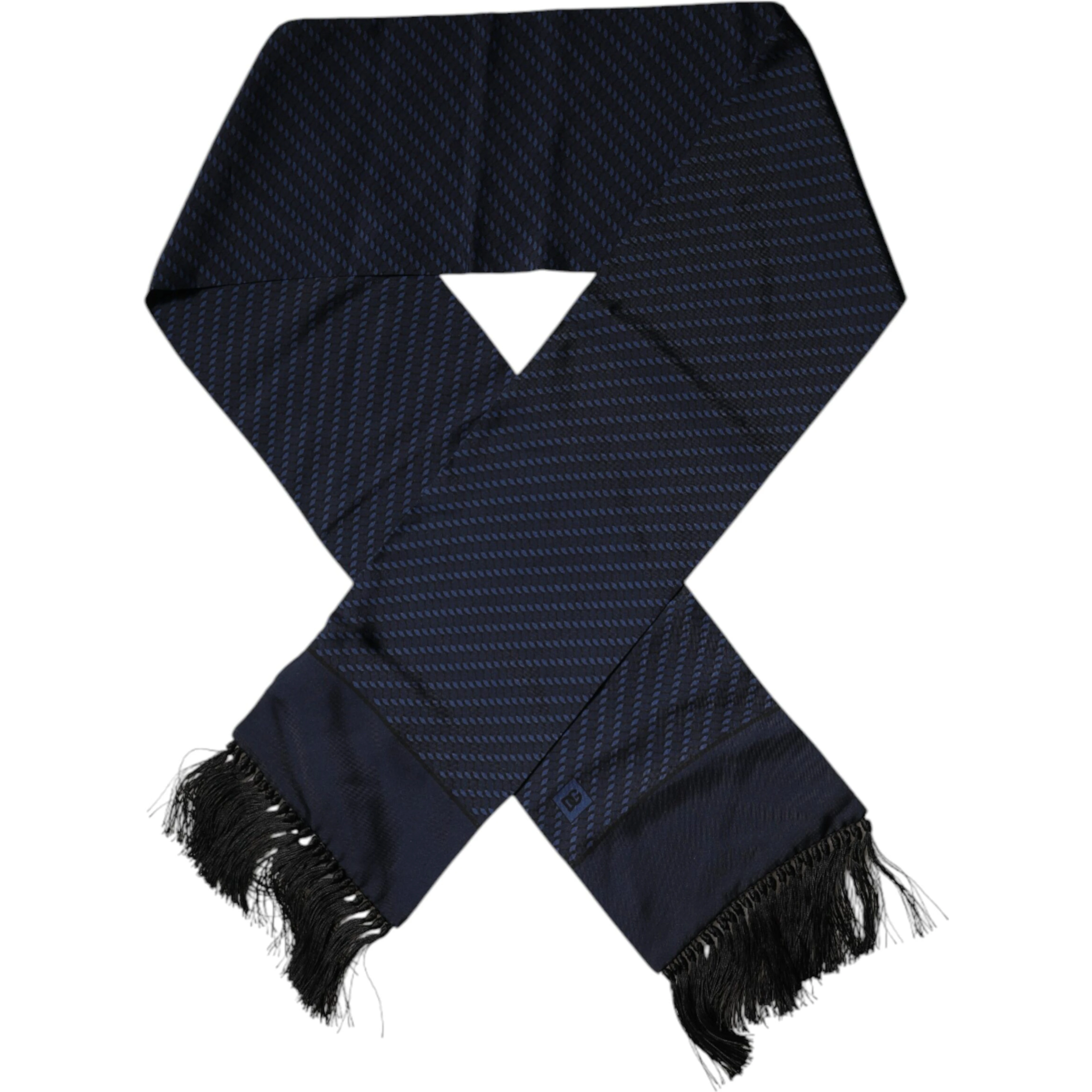 Dark Blue Fantasy Fringes Neck Wrap Scarf