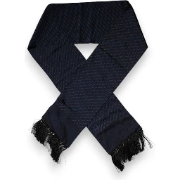 Dark Blue Fantasy Fringes Neck Wrap Scarf
