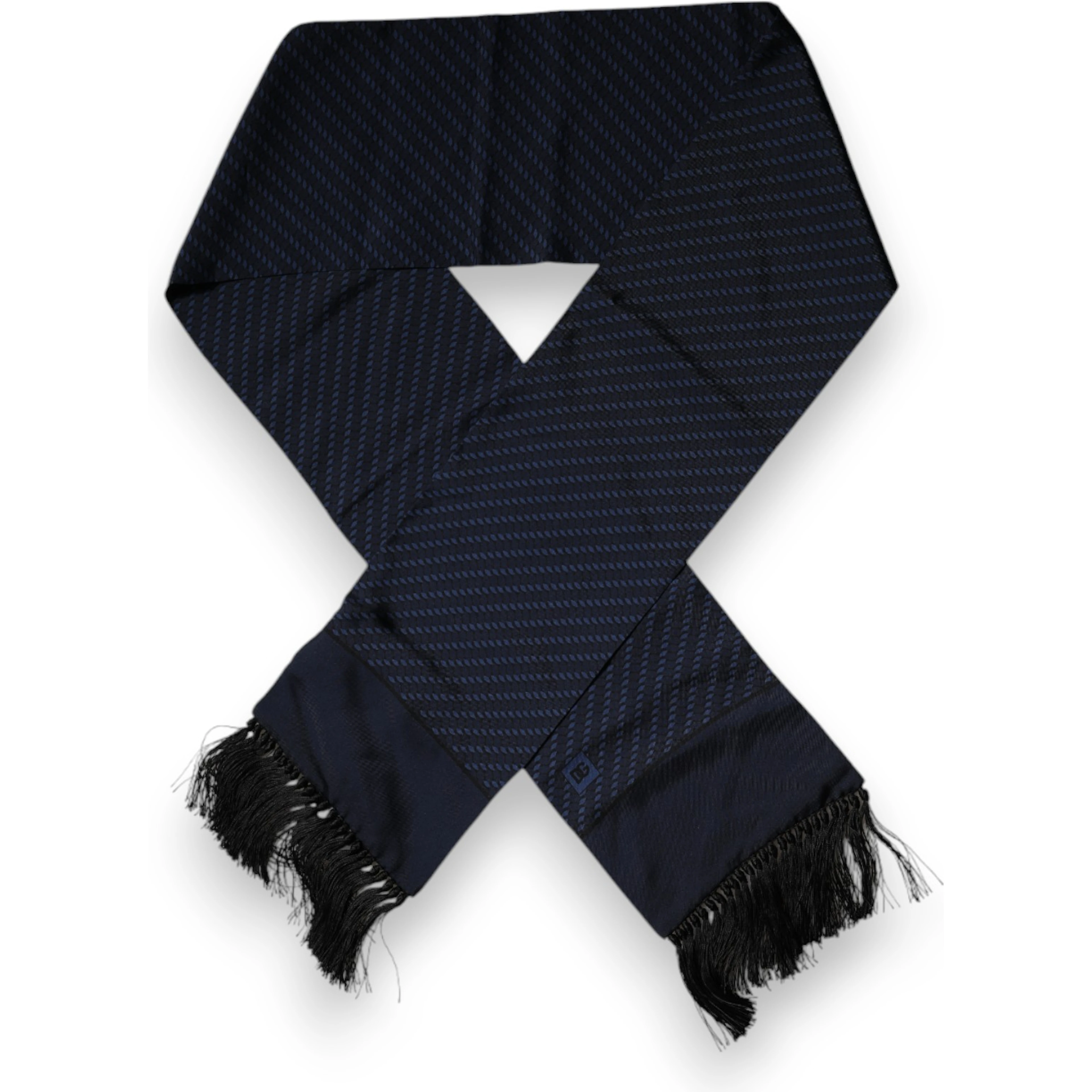 Dark Blue Fantasy Fringes Neck Wrap Scarf