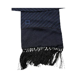 Dark Blue Fantasy Fringes Neck Wrap Scarf