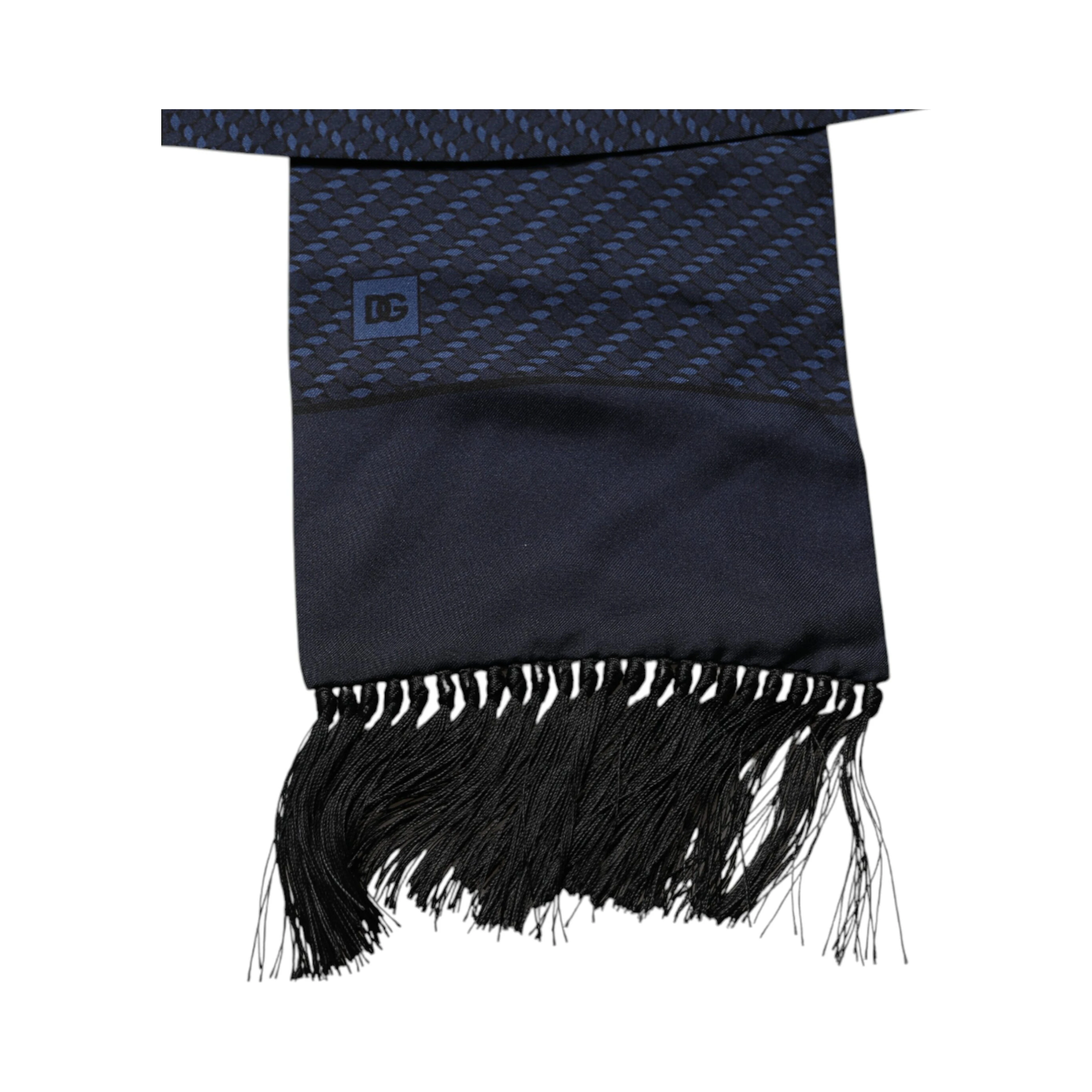 Dark Blue Fantasy Fringes Neck Wrap Scarf