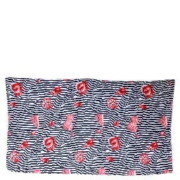 Multicolor Stripes Seashells Beach Towel